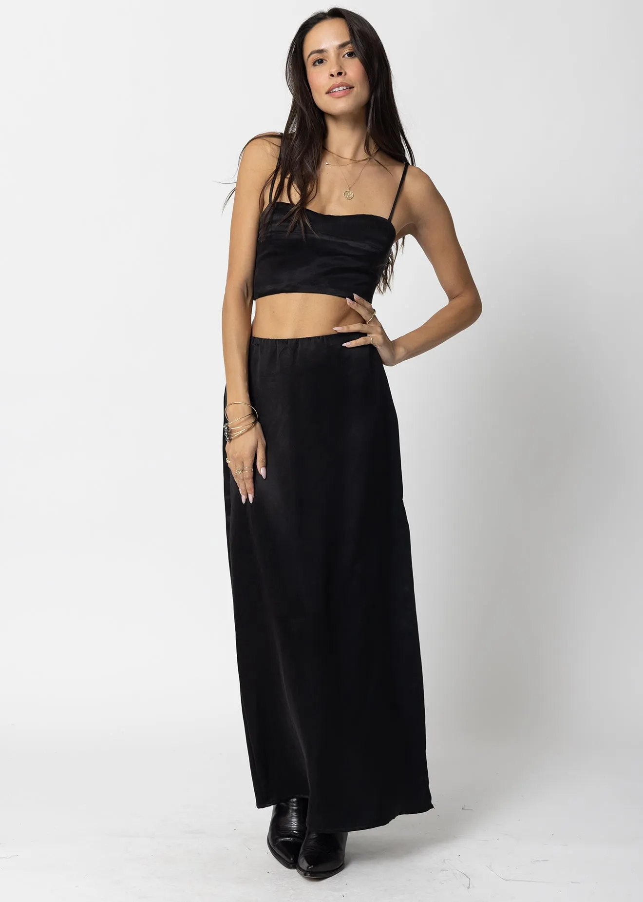 THE CUPRO SILKY DANI MAXI SKIRT