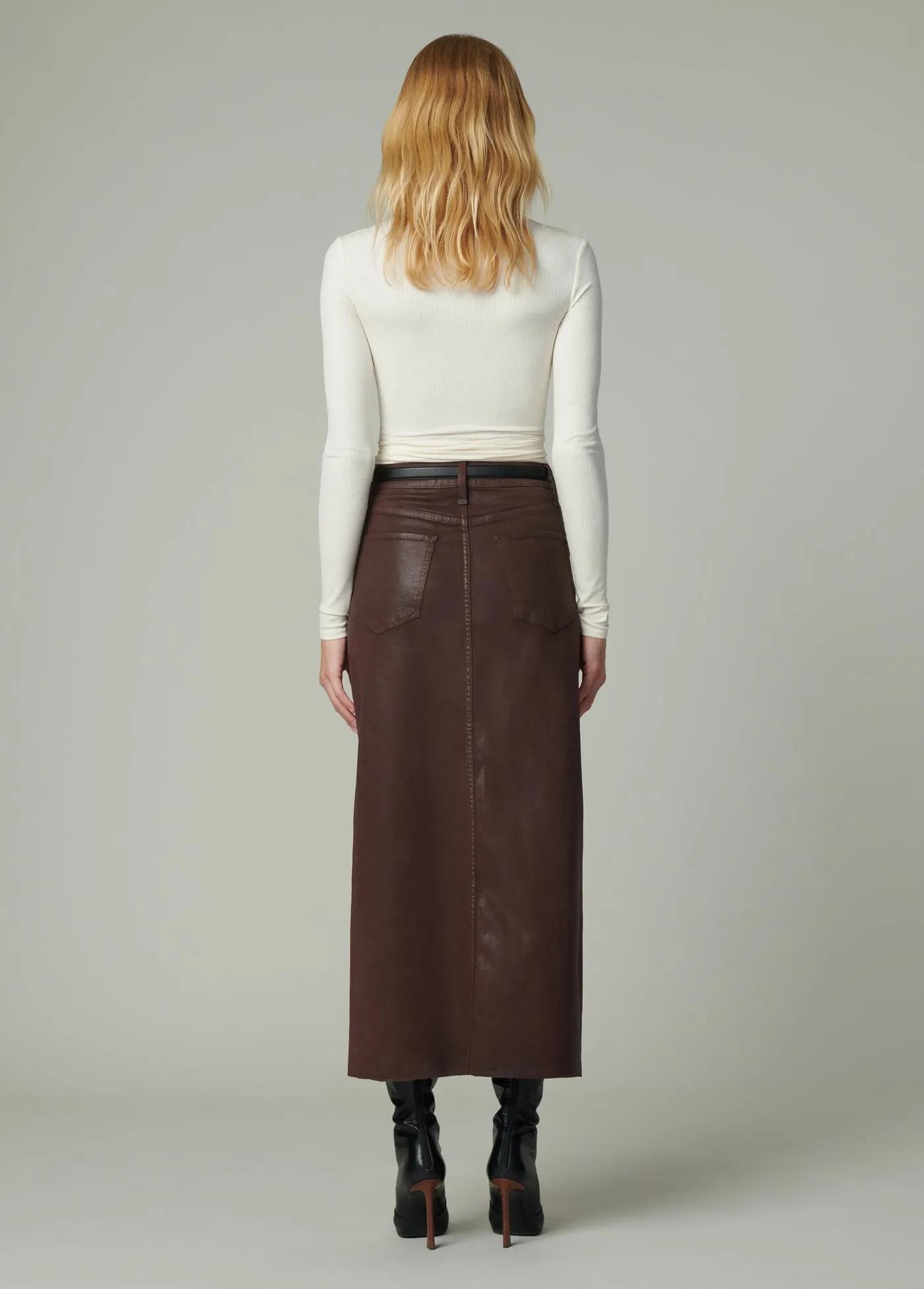 THE EVA COATED MAXI SKIRT