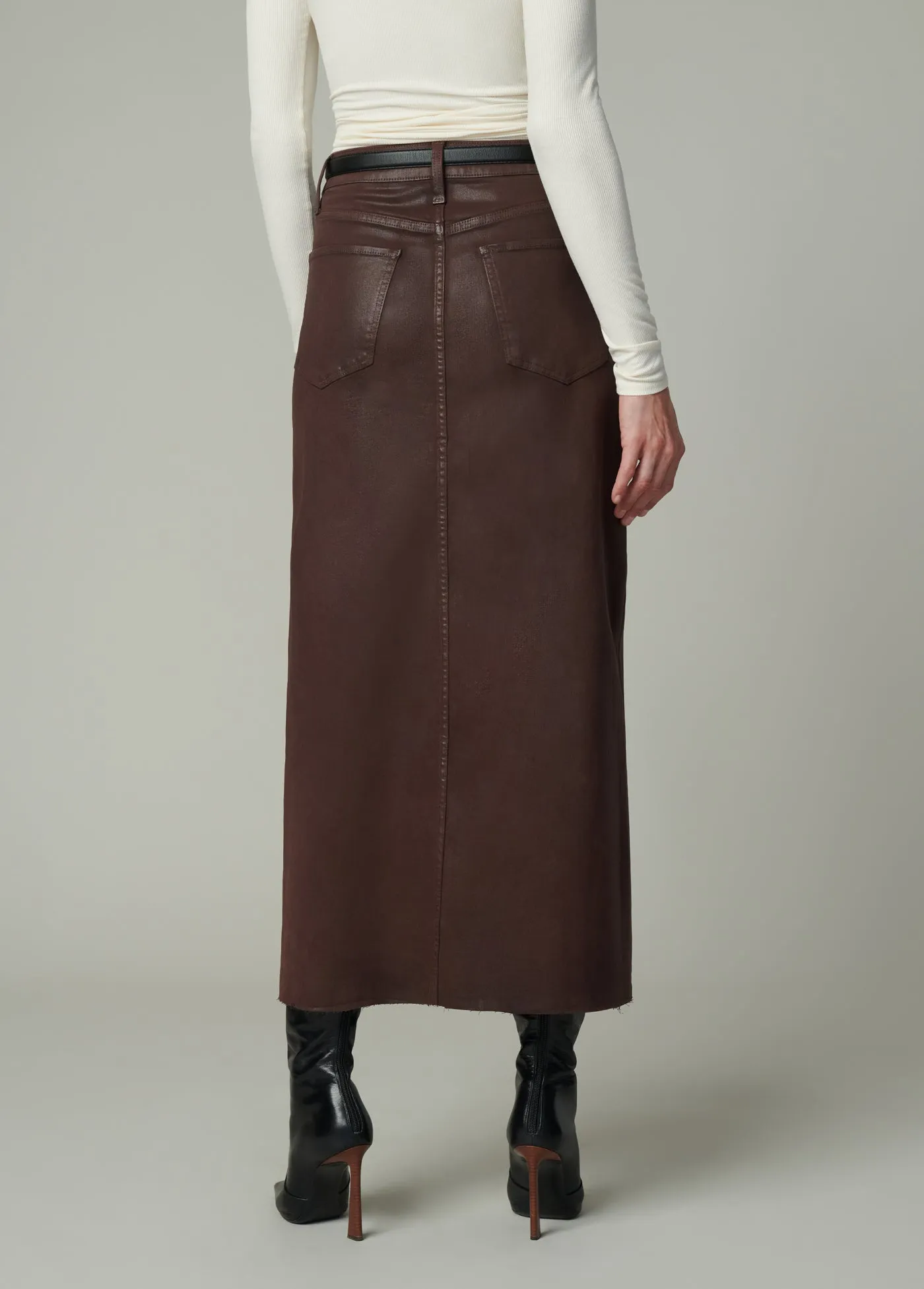 THE EVA COATED MAXI SKIRT