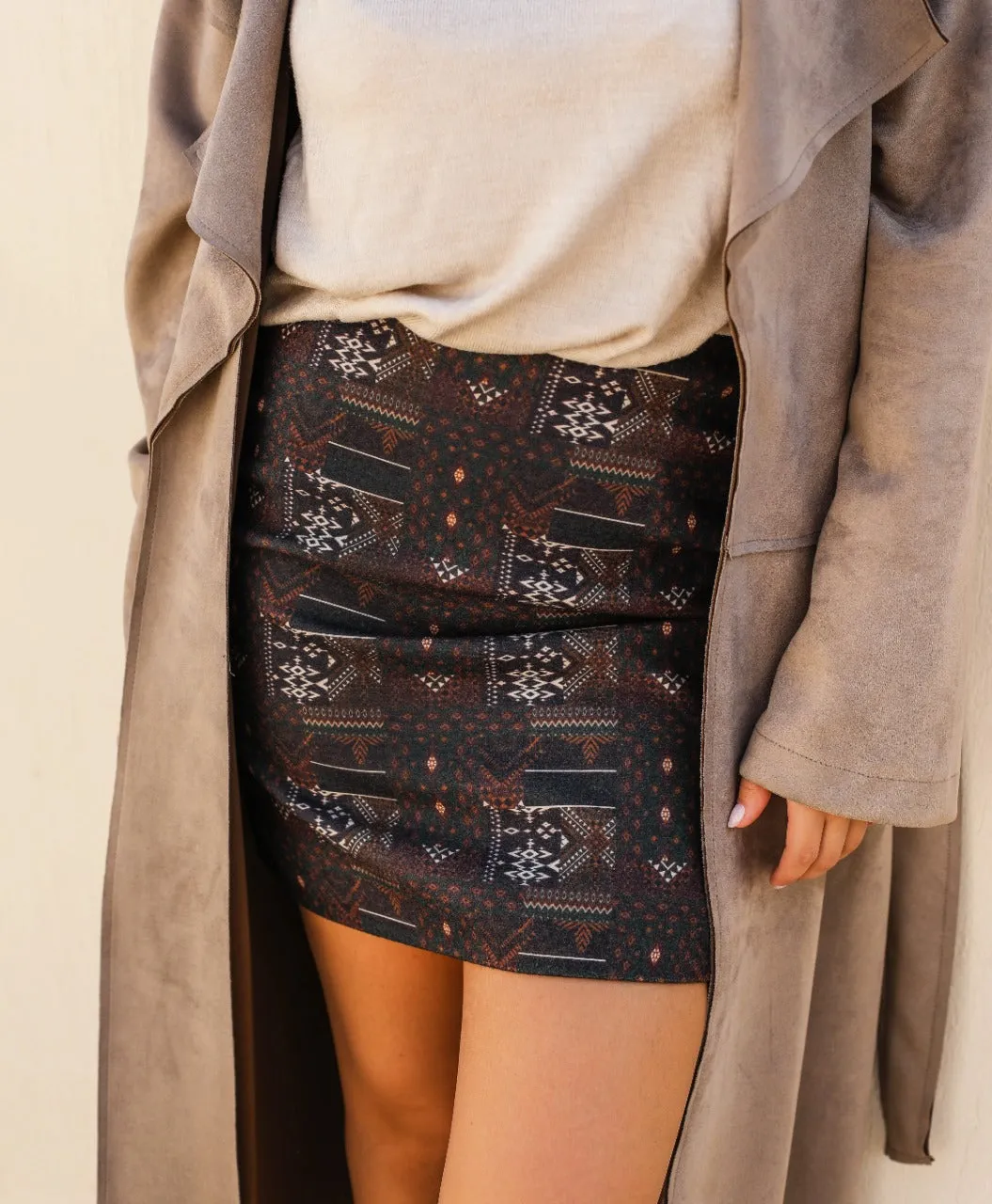 The Tribal Skirt In Brown