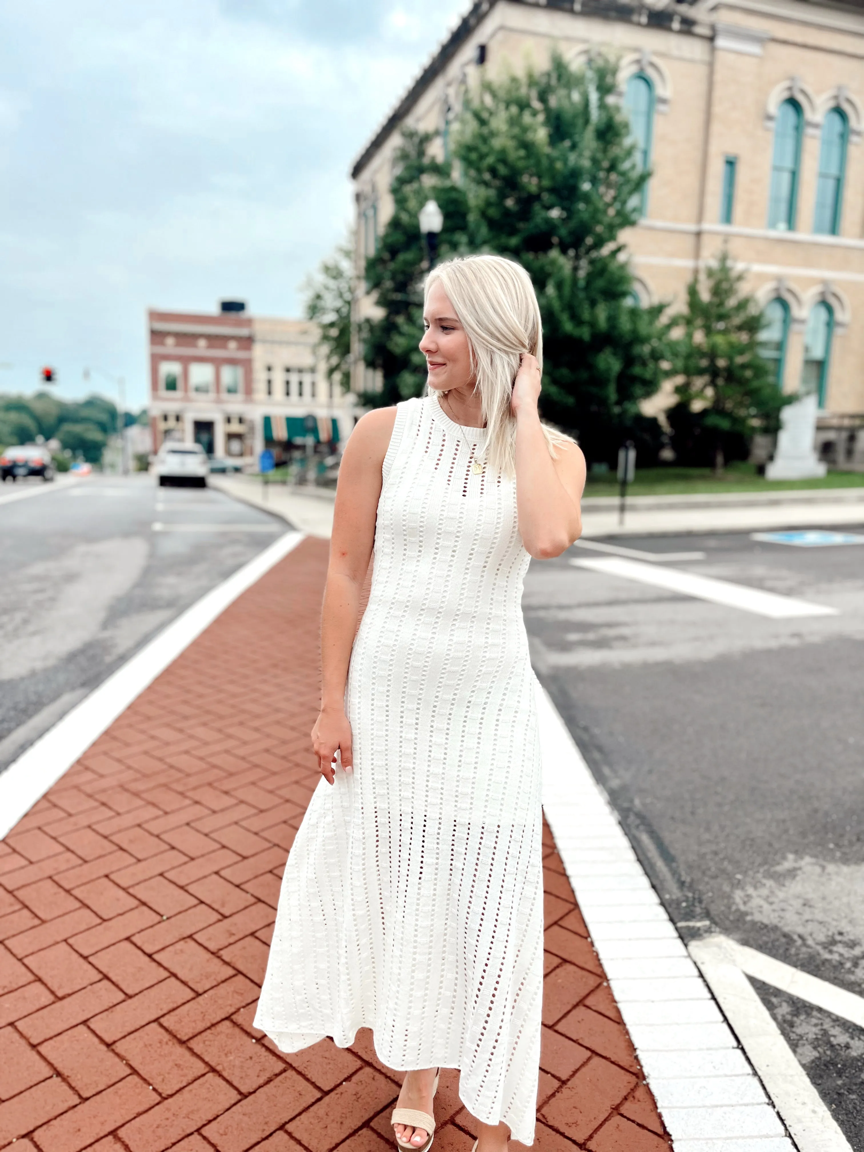 Willa Ivory Sweater Maxi Dress